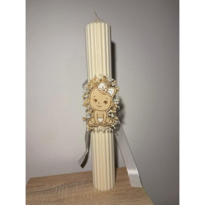 lumânare botez fetiță