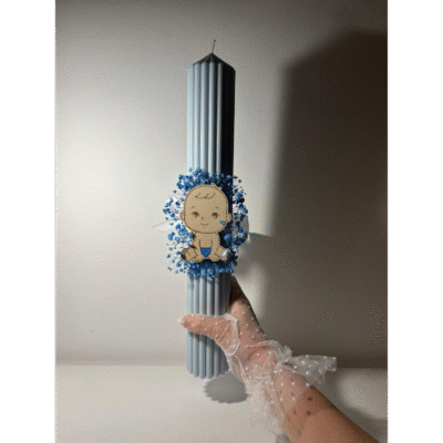 lumânare botez băiețel